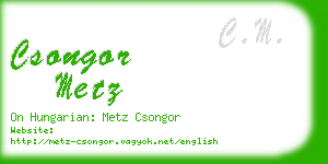 csongor metz business card